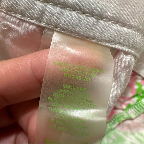 Lilly Pulitzer The Walsh Short Women's Pink‎ Green Novelty Print Cotton 0 - Picture 5 of 11